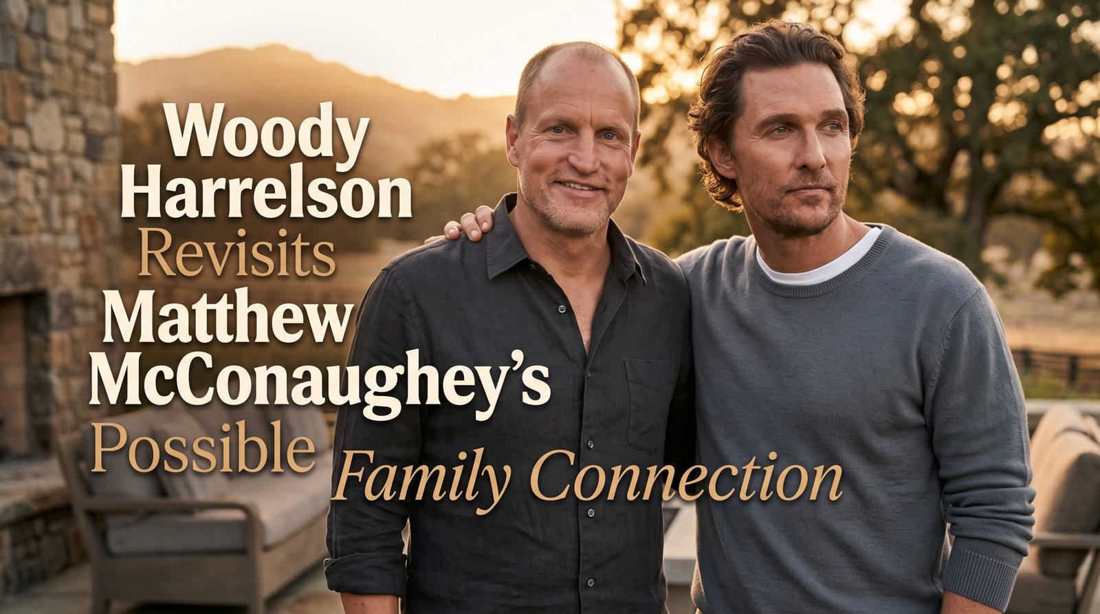 Woody Harrelson and Matthew McConaughey discuss their possible family connection