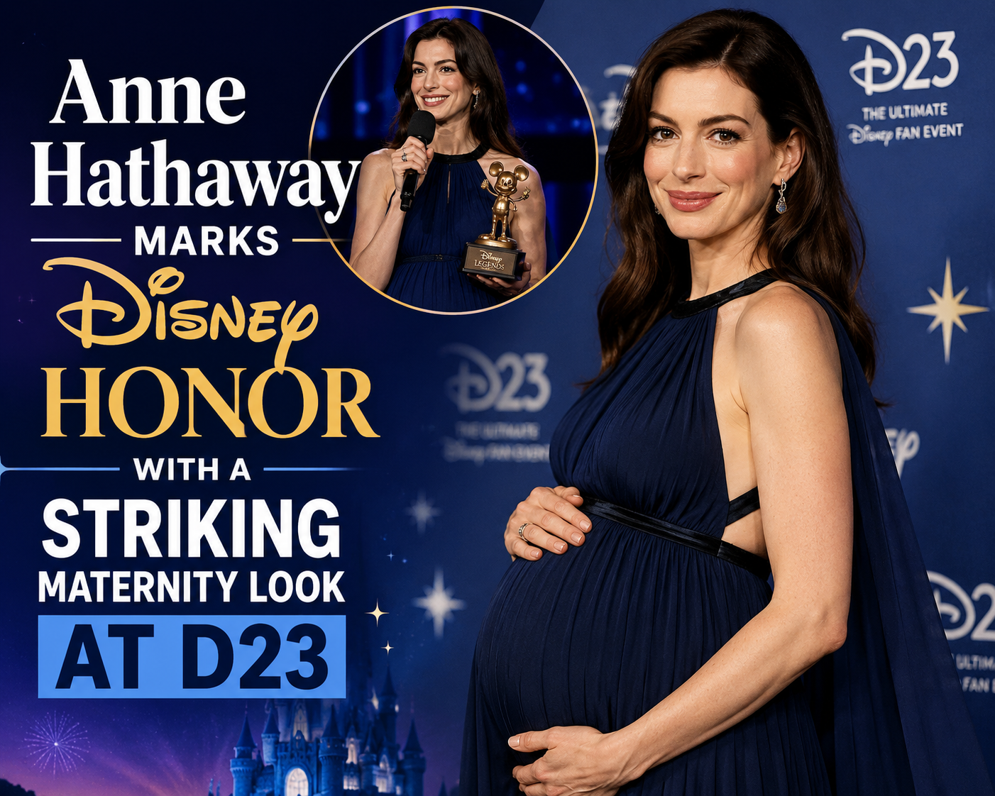 Anne Hathaway wears purple gown at Disney Legends 2026 ceremony
